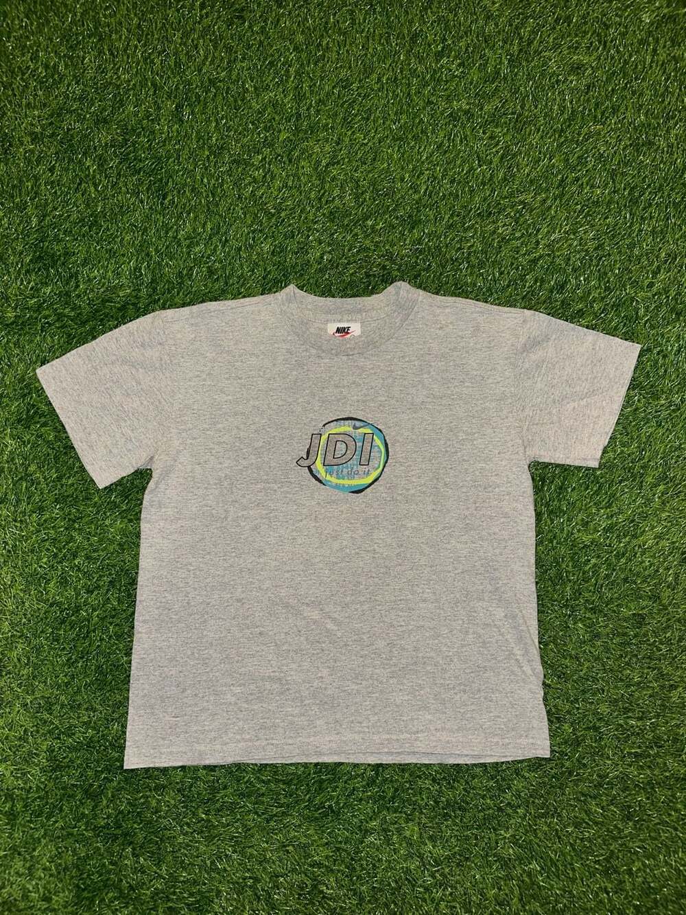 Vintage 90s Nike JDI Just Do It Graphic Gray T-Shirt Size M USA Made
